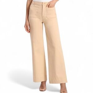 BAGATELLE High Rise Straight Flare Leg Pants Peach Cream Boho Retro Casual Sz 6